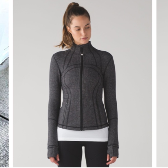 lululemon athletica Jackets & Blazers - Size 4 Lululemon Define Jacket Heathered Herringbone (First Release) Black Grey